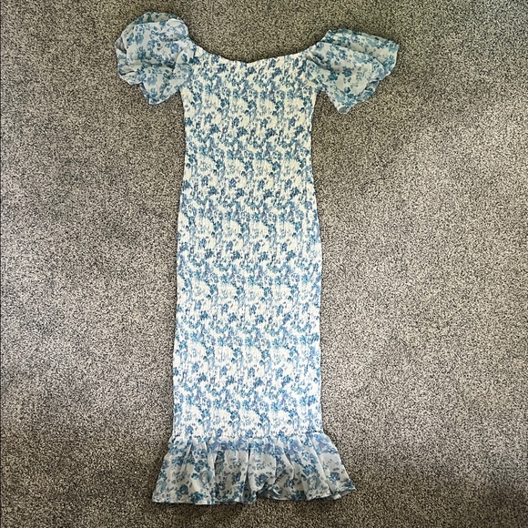 Hello Molly Blue Floral Smocked Dress - Picture 1 of 4